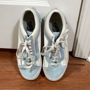 Vans Light Blue and White Sneakers